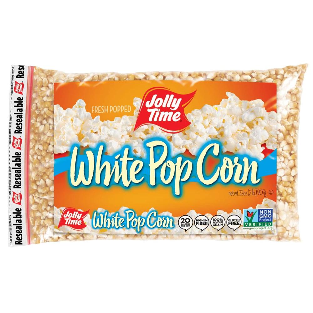 12-Pack Jolly Time White Popcorn Kernels, 2 lb.