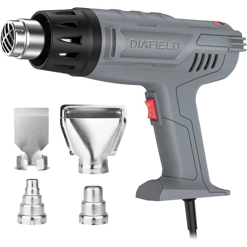 Diafield 1850W Heat Gun w/ 10x Temperature Settings (112℉ to 1202℉)