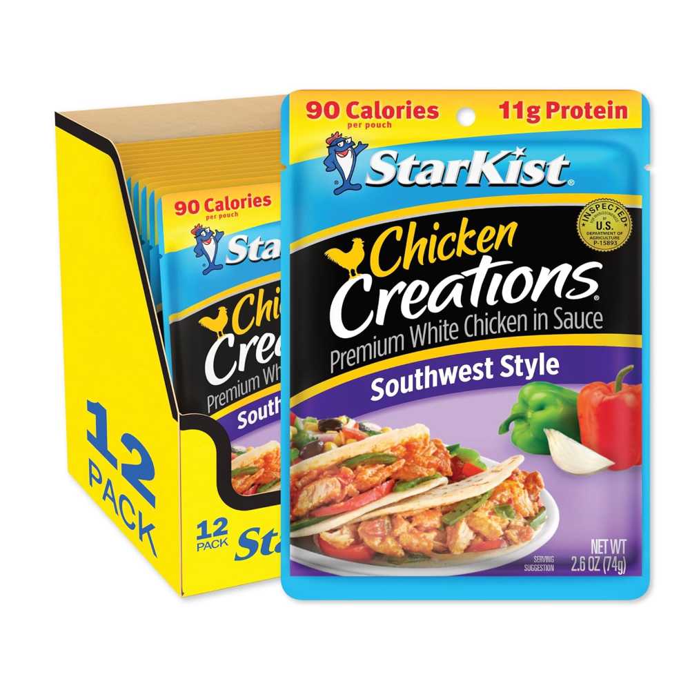12-Pack StarKist Chicken Creations Southwest Style Pouch, 2.6 oz.