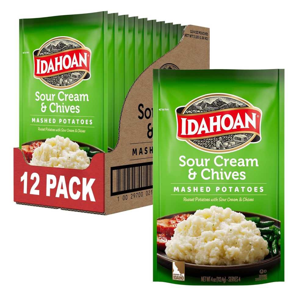 12-Pack Idahoan Sour Cream & Chives Mashed Potatoes, 4 oz.