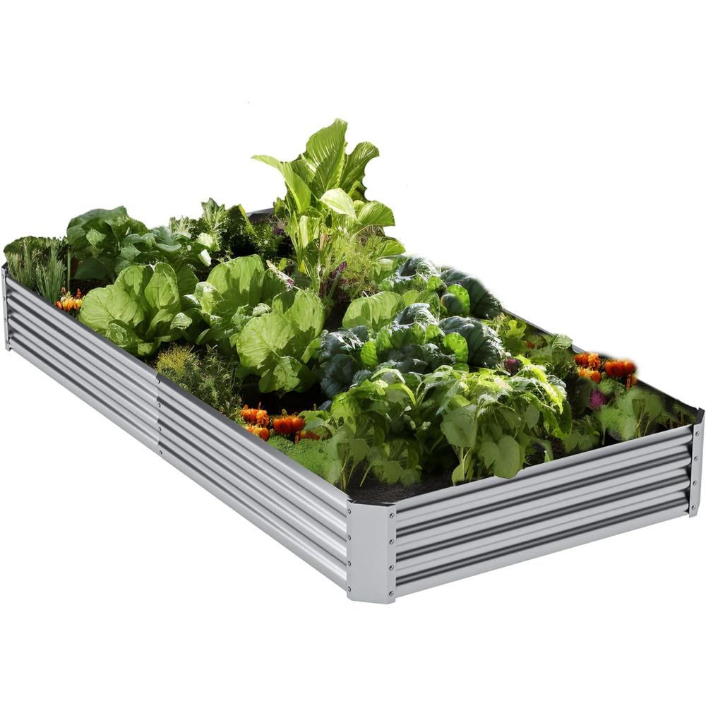 Misagi 8' x 4' Galvanized Raised Garden Bed