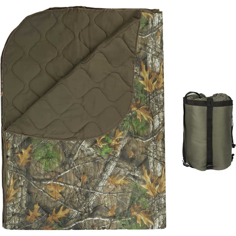 Loogu 55" x 78.7" Camo Poncho Liner w/ Compression Bag