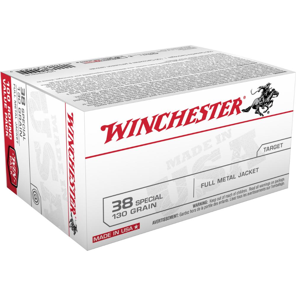 500-Rounds Winchester .38 Special FMJ 130 Grain