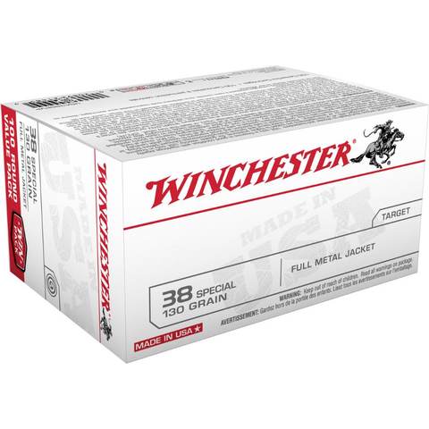 500-Rounds Winchester .38 Special FMJ 130 Grain