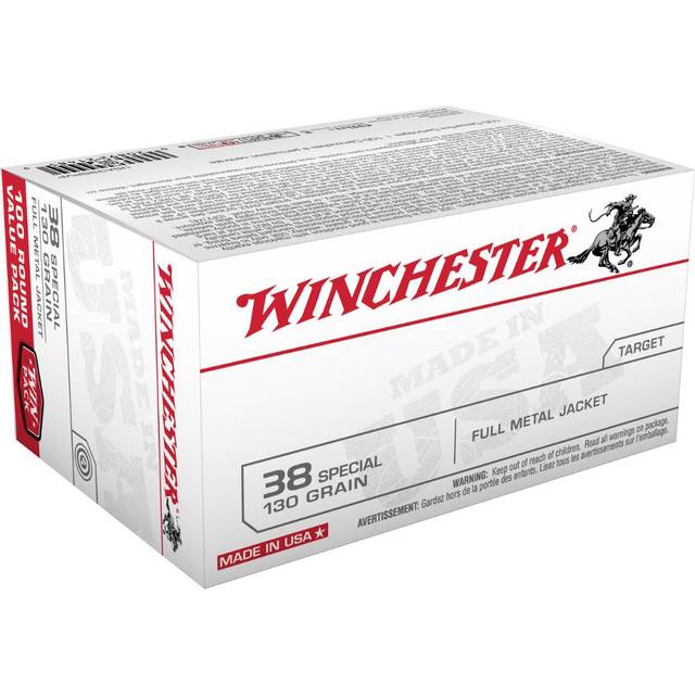 500-Rounds Winchester .38 Special FMJ 130 Grain