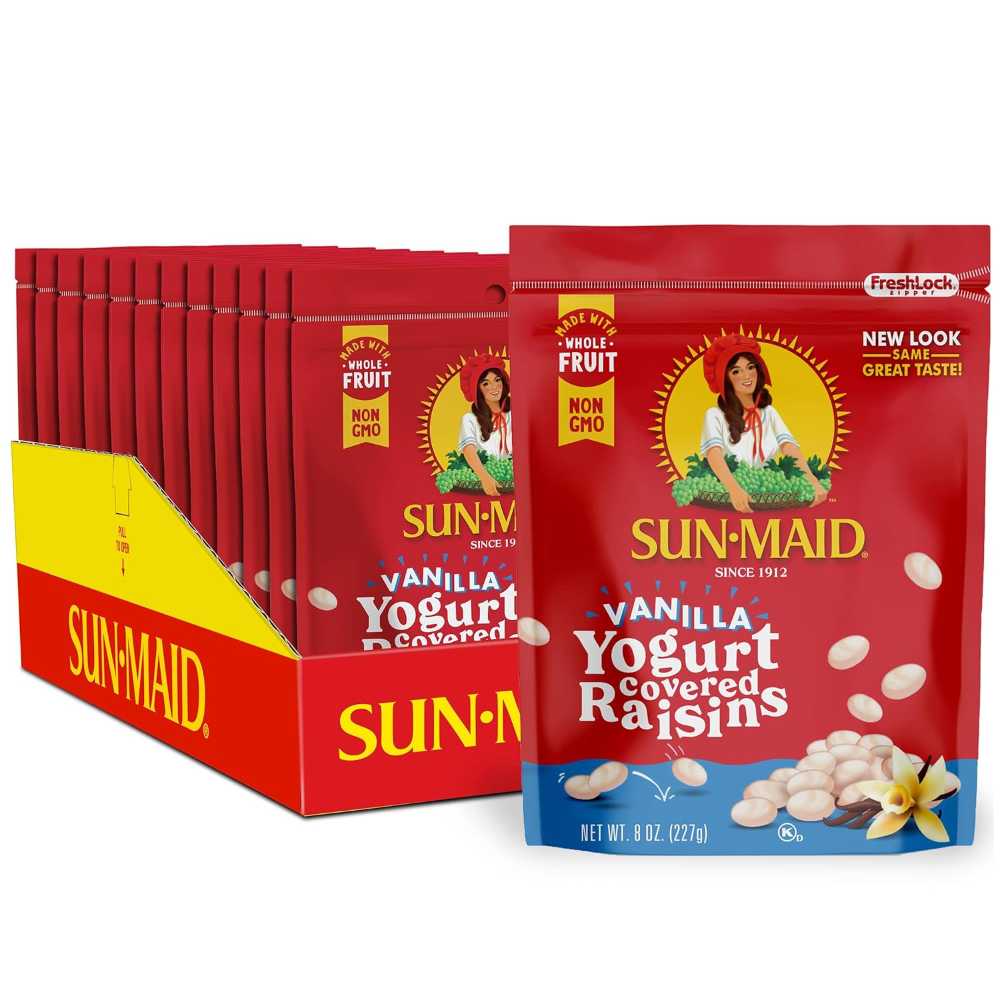 12-Pack Sun-Maid Vanilla Yogurt Coated Raisins, 8 oz.