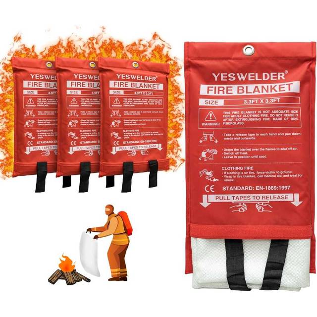 4-Pack YESWELDER Emergency Fire Blanket