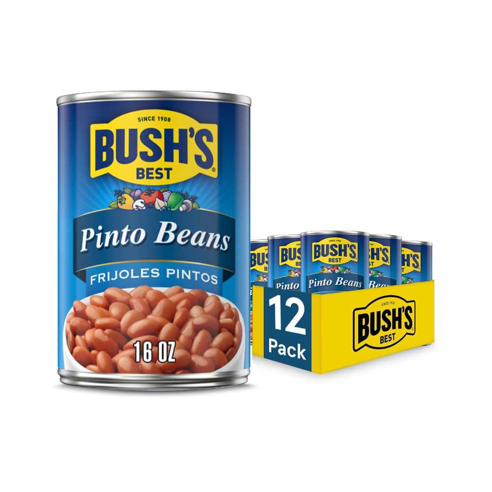 12-Pack BUSH'S BEST Canned Pinto Beans, 16 oz.