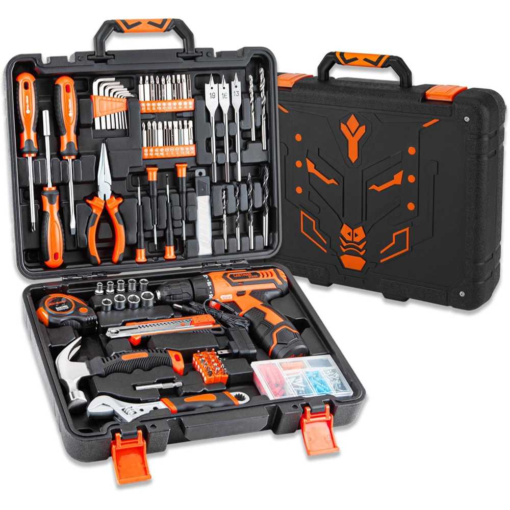 Cartman 198-Piece Tool Kit w/ 12V Cordless Drill