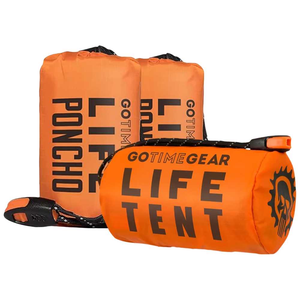 Go Time Gear Emergency Survival Tent or 2 Ponchos