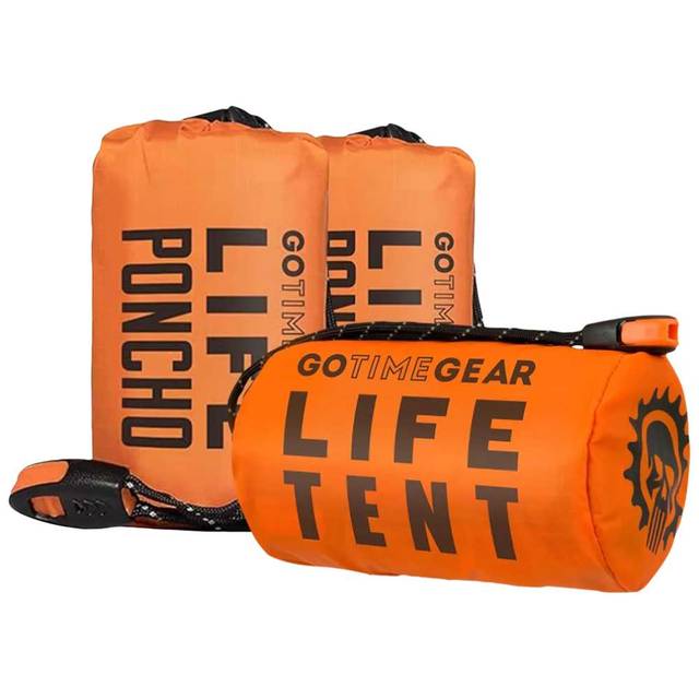 Go Time Gear Emergency Survival Tent or 2 Ponchos