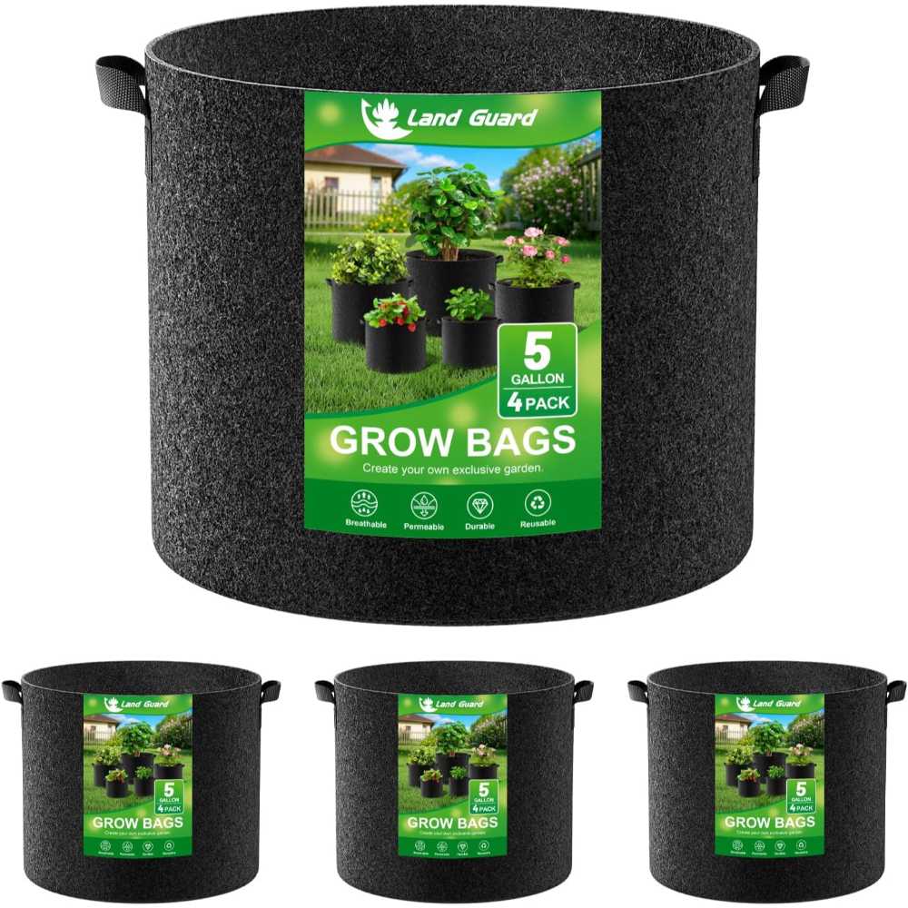 Prime Members: 4-Pack Land Guard 5-Gallon Fabric Grow Bags