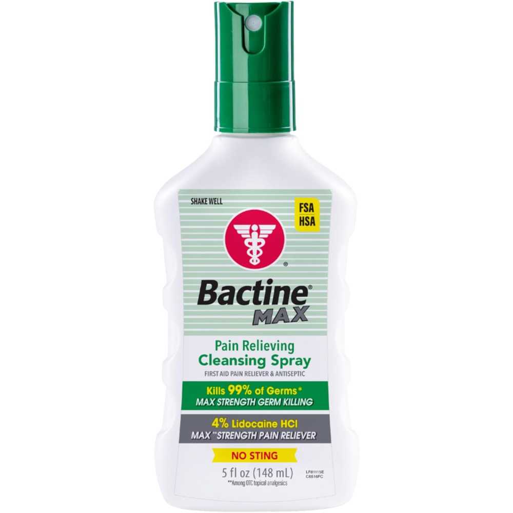 Bactine Max Pain Relieving Antiseptic Spray, 5 oz.