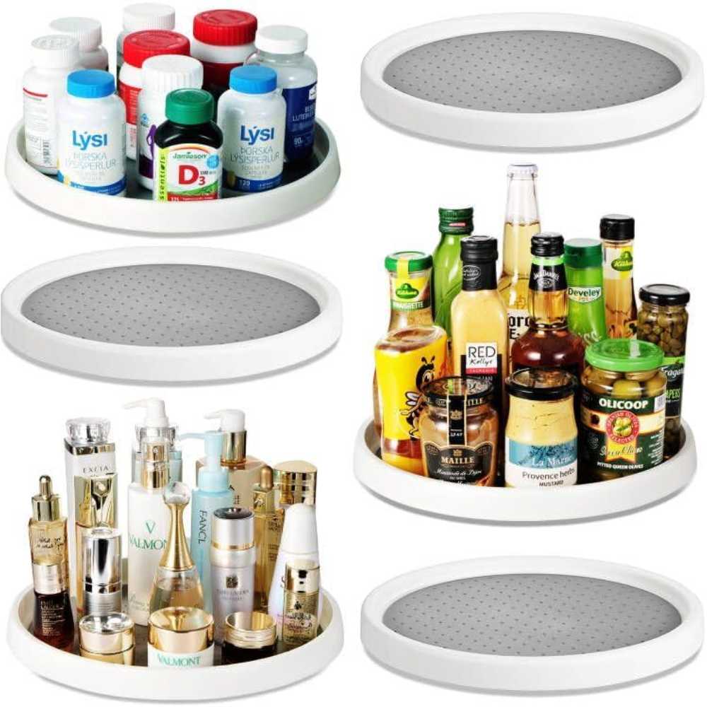6-Pack Amolliar 12" Lazy Susan Rotating Organizer