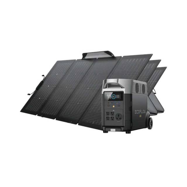 Ecoflow Delta Pro 3600Wh/3600W LiFePO4 Power Station + 3x Ecoflow 220W Solar Panels