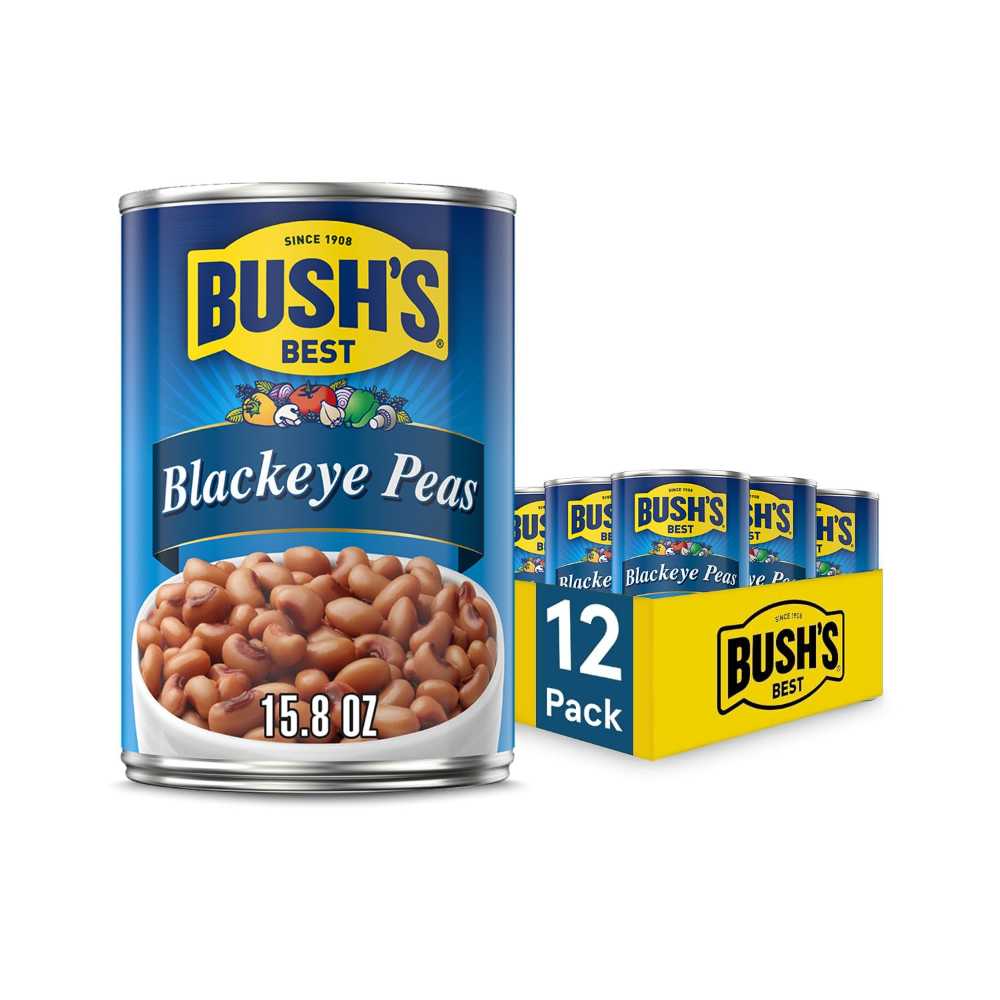 12-Pack Bush's Best Blackeye Peas, 16 oz.