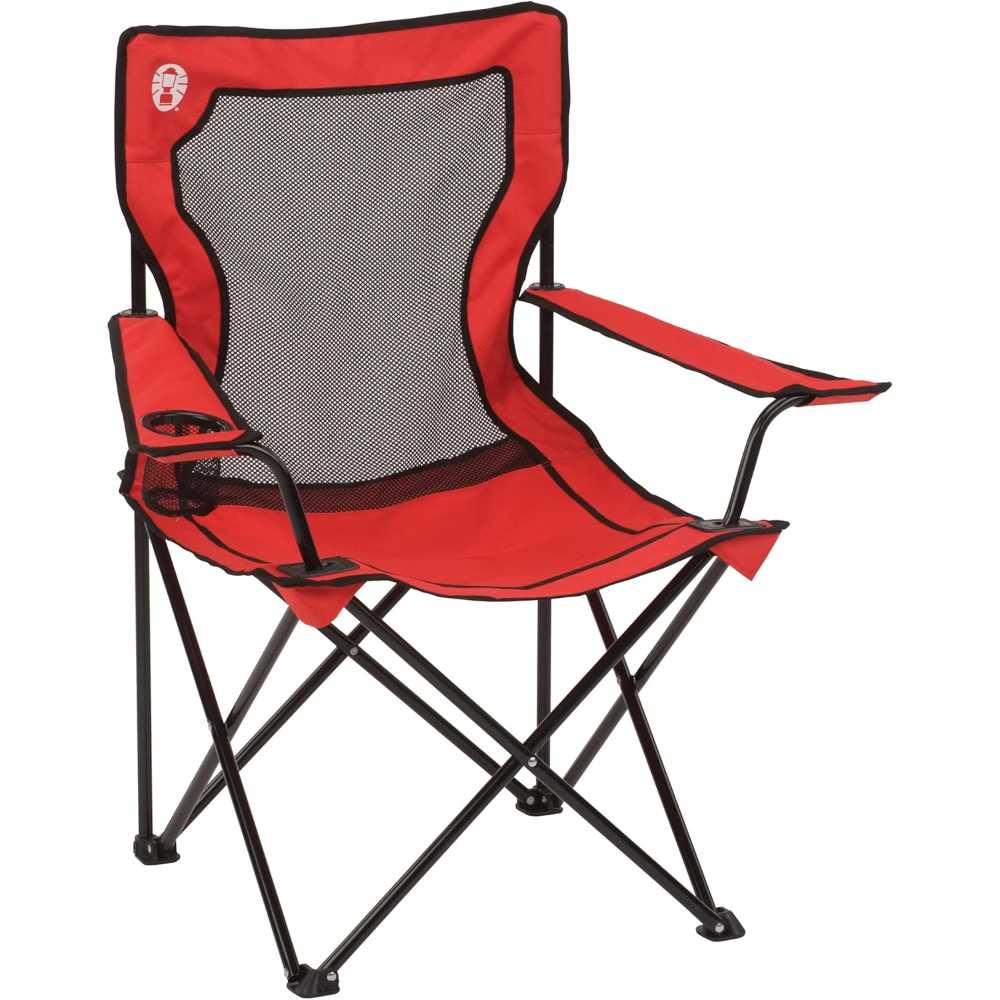 Coleman Broadband Mesh Quad Camping Chair w/ Adjustable Arms