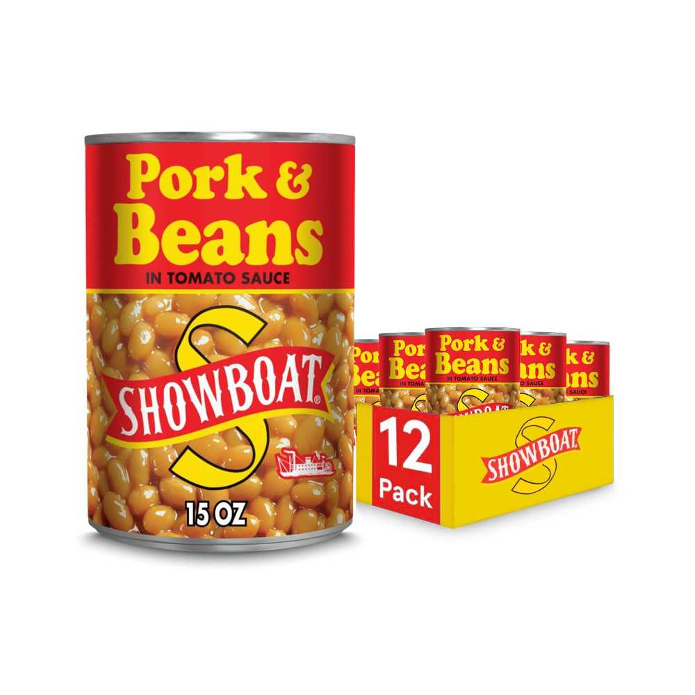 12-Pack Showboat Pork & Beans in Tomato Sauce, 15 oz.