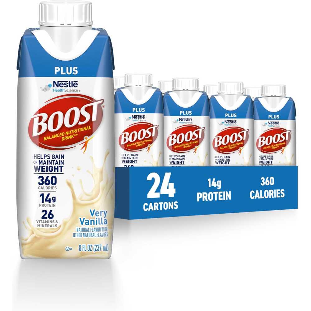 24-Pack BOOST Plus Nutritional Drink, 8 oz. (Very Vanilla)
