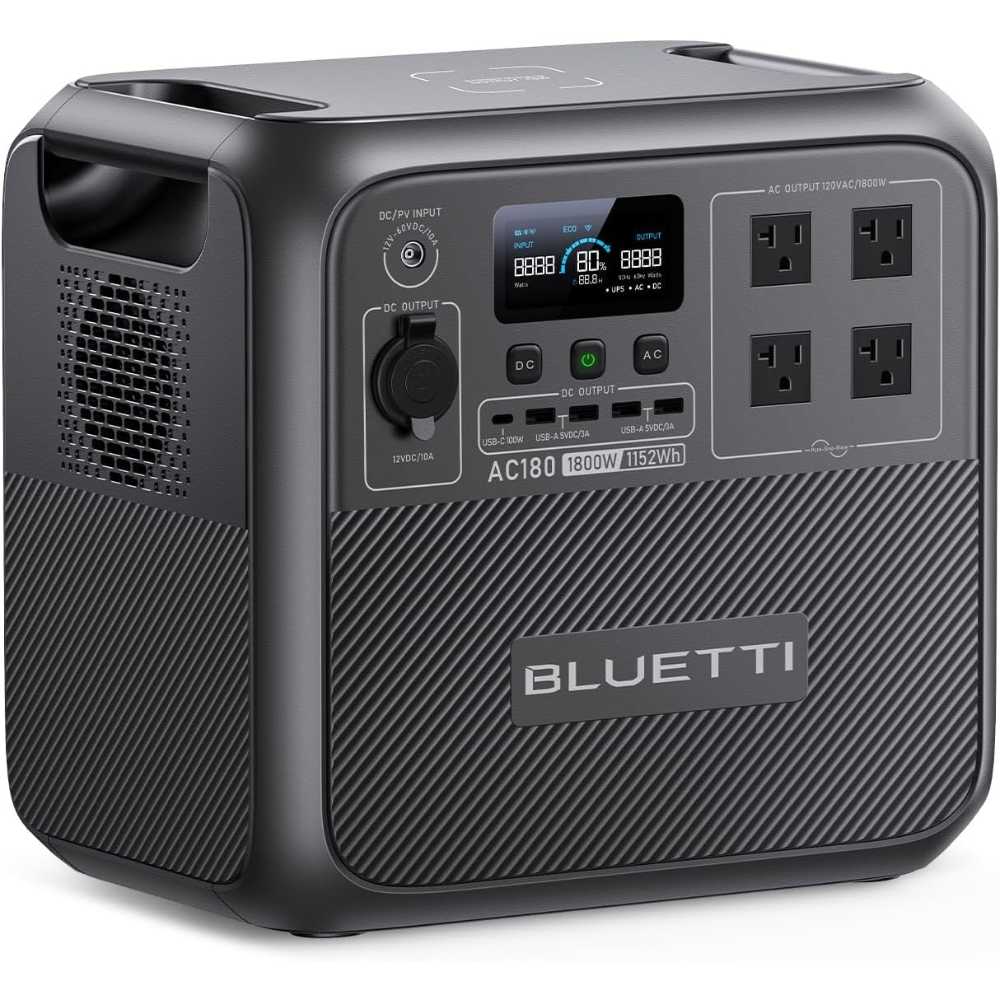 Prime: Bluetti AC180 1800W/1152Wh LiFePO4 Power Station