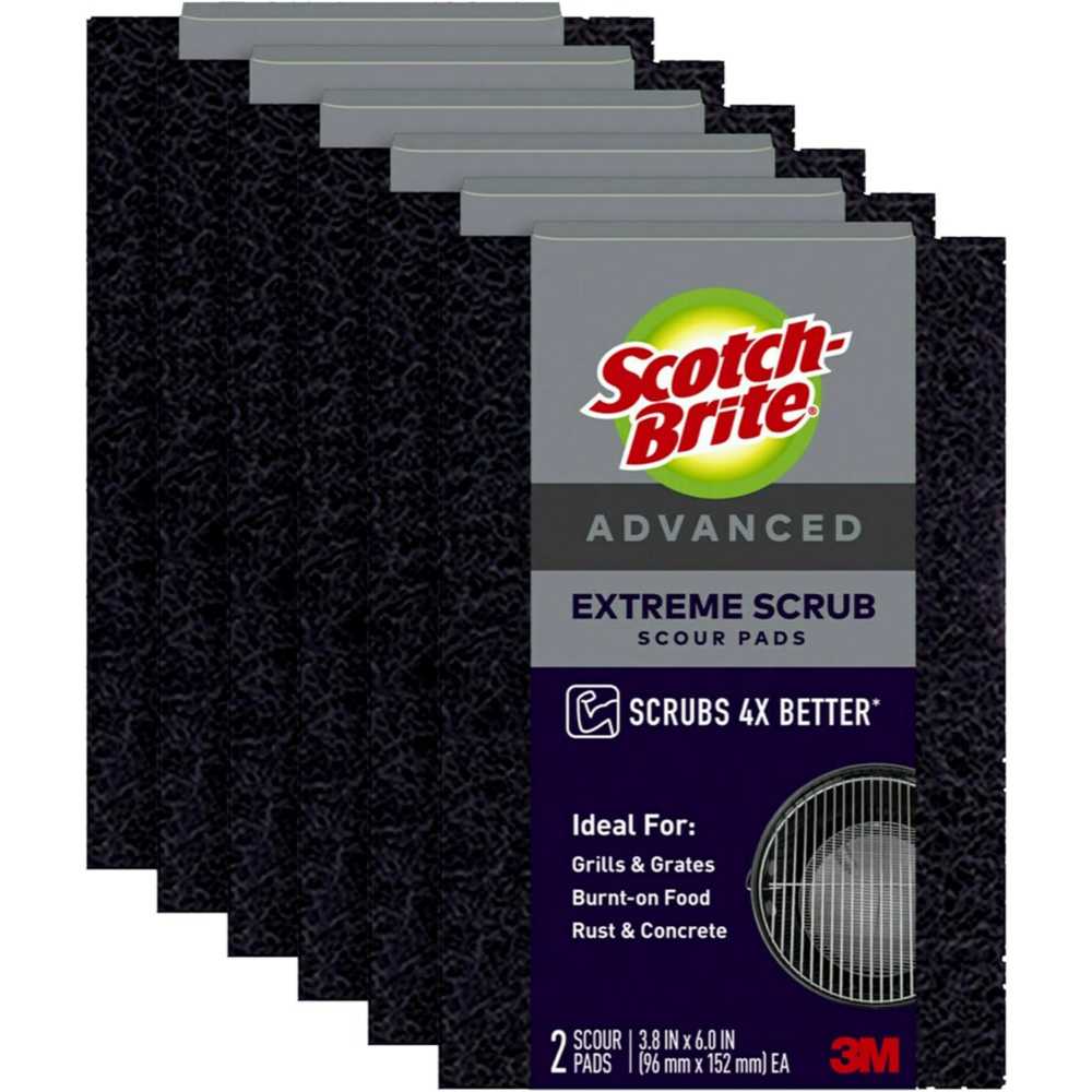 12-Pack Scotch-Brite Advanced Extreme Scrub Scours Pads for Grills & Grates