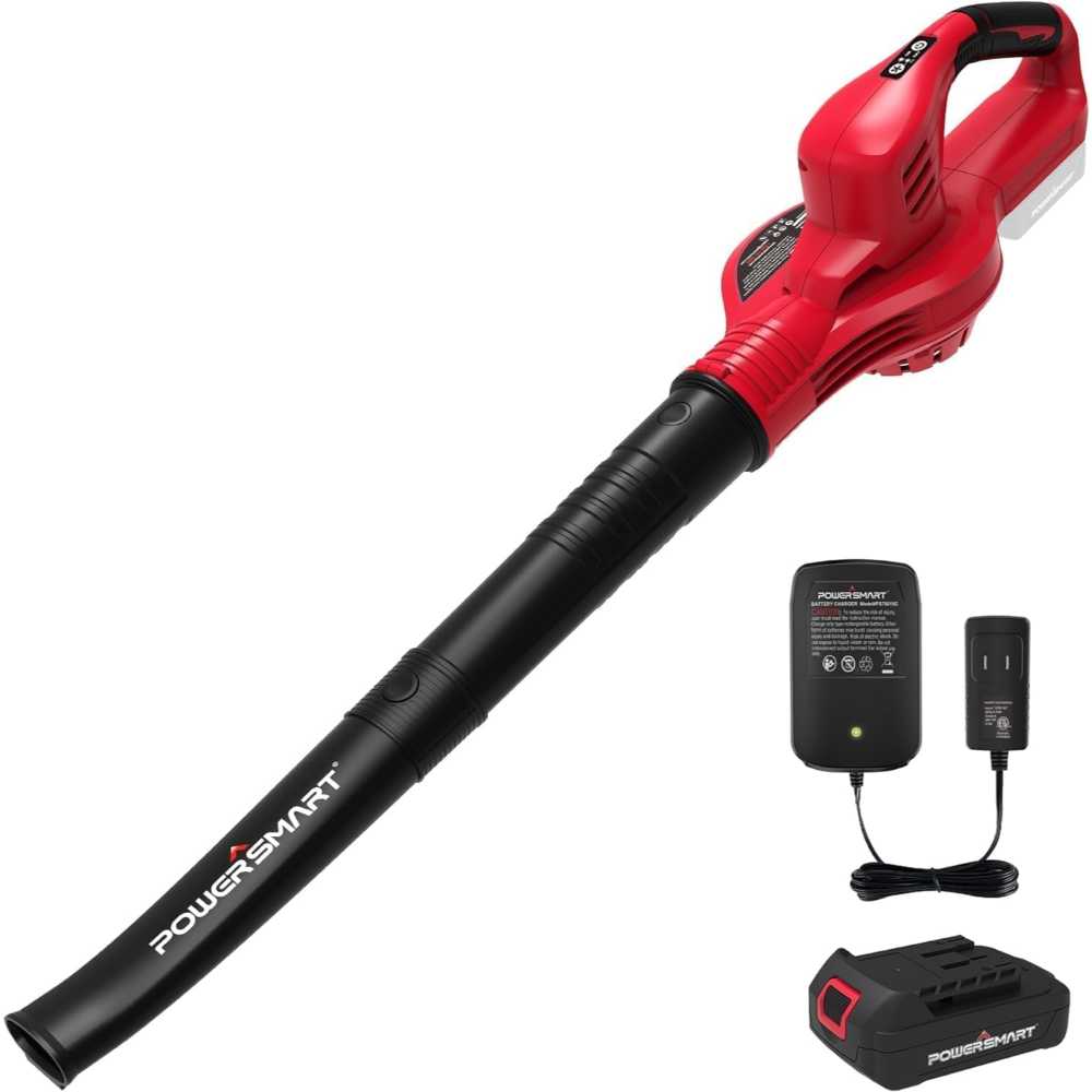 PowerSmart Cordless 20V Leaf Blower w/ 2.0Ah Battery & Charger