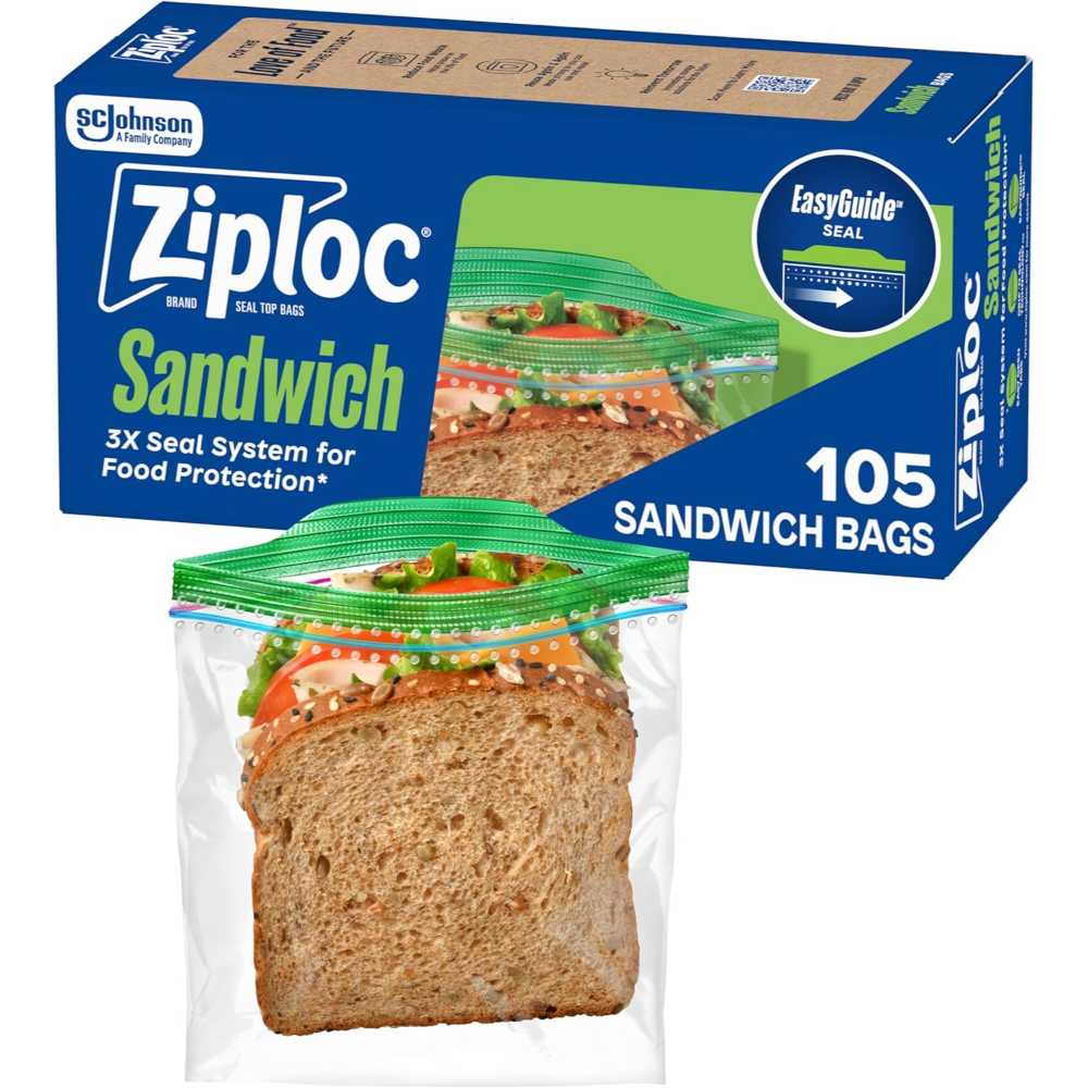 105-Pack Ziploc Sandwich Bags