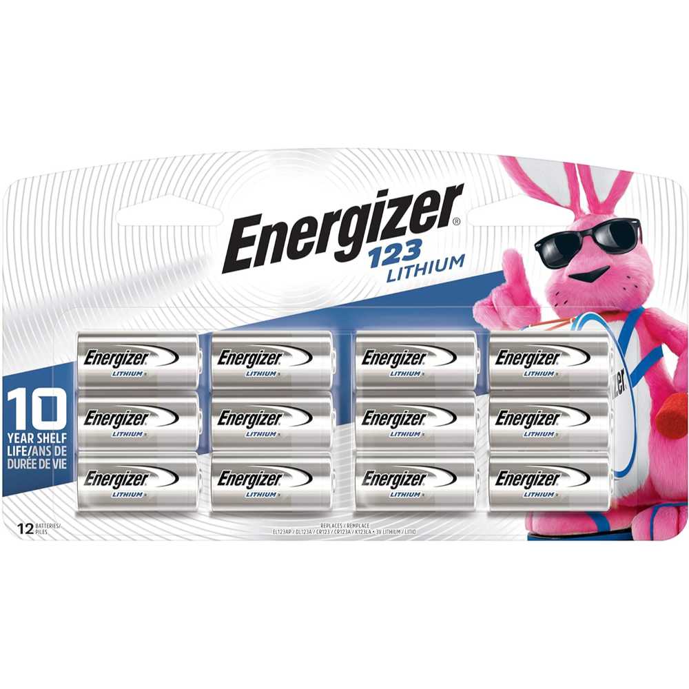 12-Pack Energizer Lithium 123 Battery