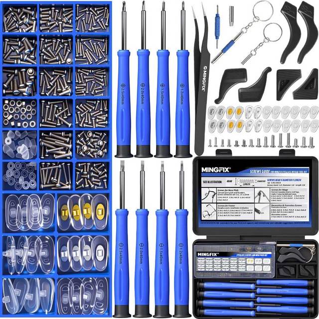 Mingfix Magnetic Glasses Repair Kit w/ Screws & Pads
