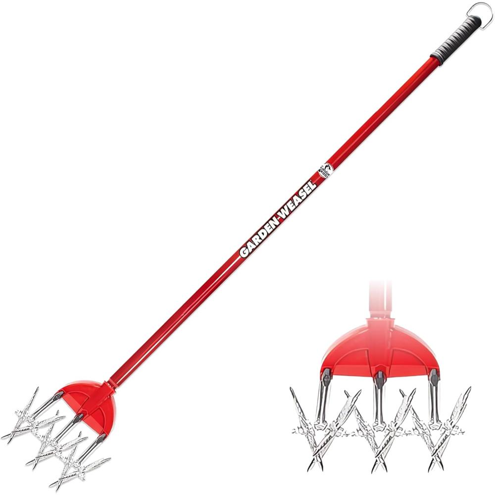 Garden Weasel Rotary Cultivator w/ Detachable Tines