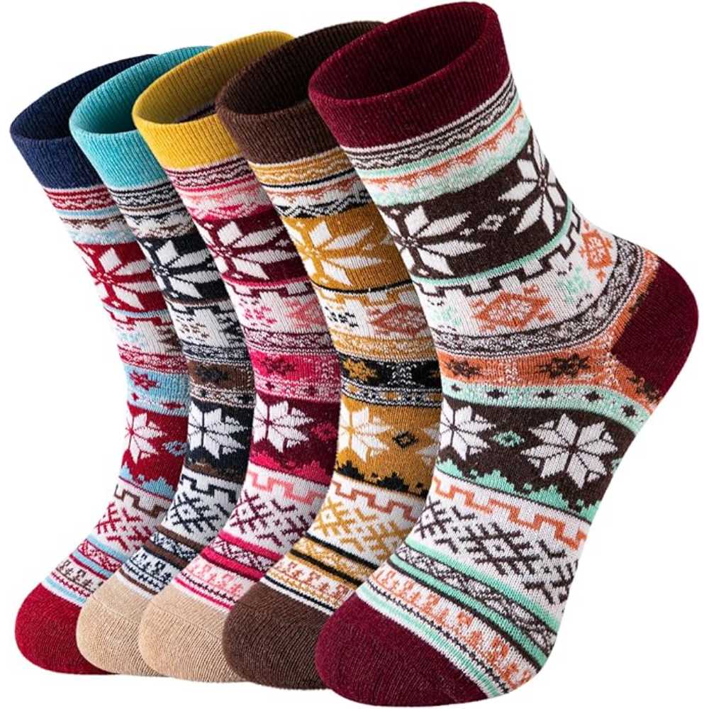 5-Pairs Nimalpal Women's Wool Blend Socks