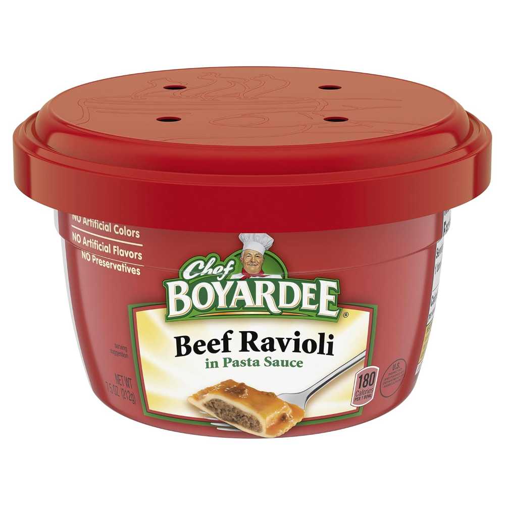 12-Pack Chef Boyardee Beef Ravioli Microwavable Bowls, 7.5 oz.