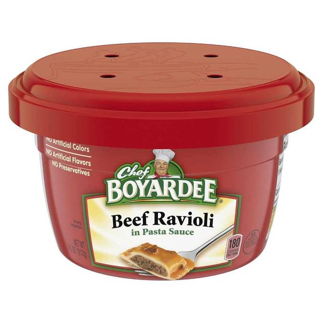 12-Pack Chef Boyardee Beef Ravioli Microwavable Bowls, 7.5 oz.