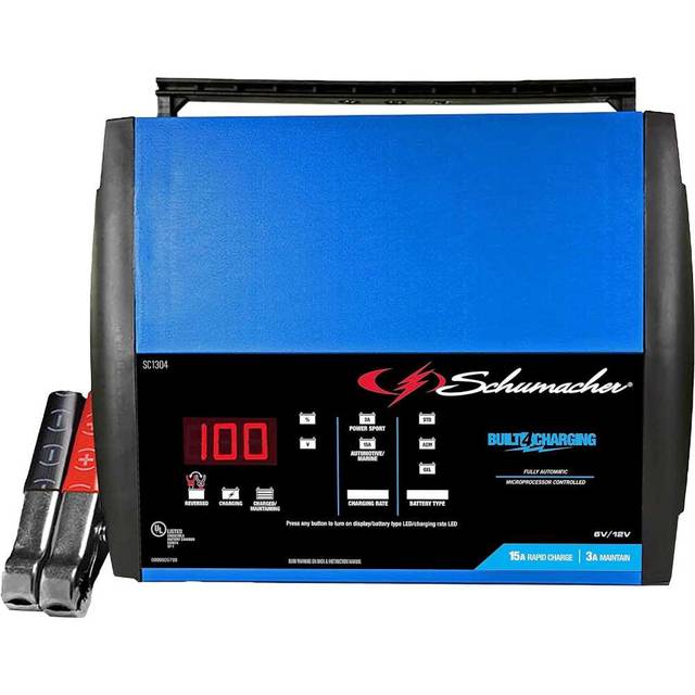 Schumacher 2-in-1 Rapid 15A 12V/6V Battery Charger and Maintainer