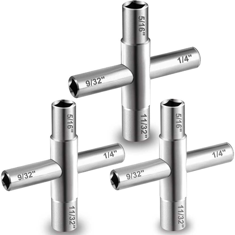 3-Pack 4-Way Sillcock Water Key