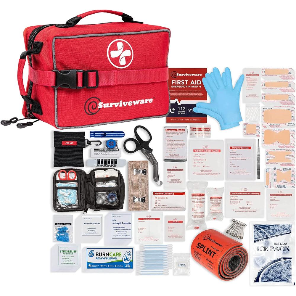Surviveware Large 200-Piece Comprehensive First Aid Kit