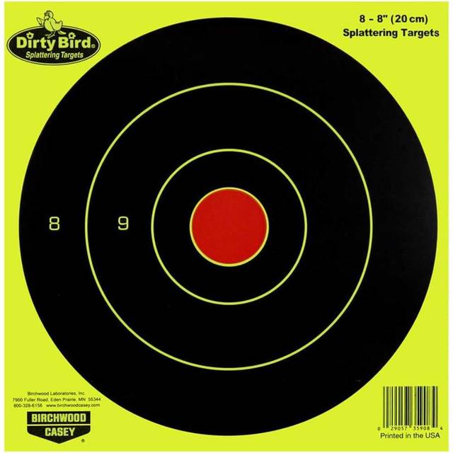 50-Pack Birchwood Casey Dirty Bird 8" Splattering Bull's-Eye Targets