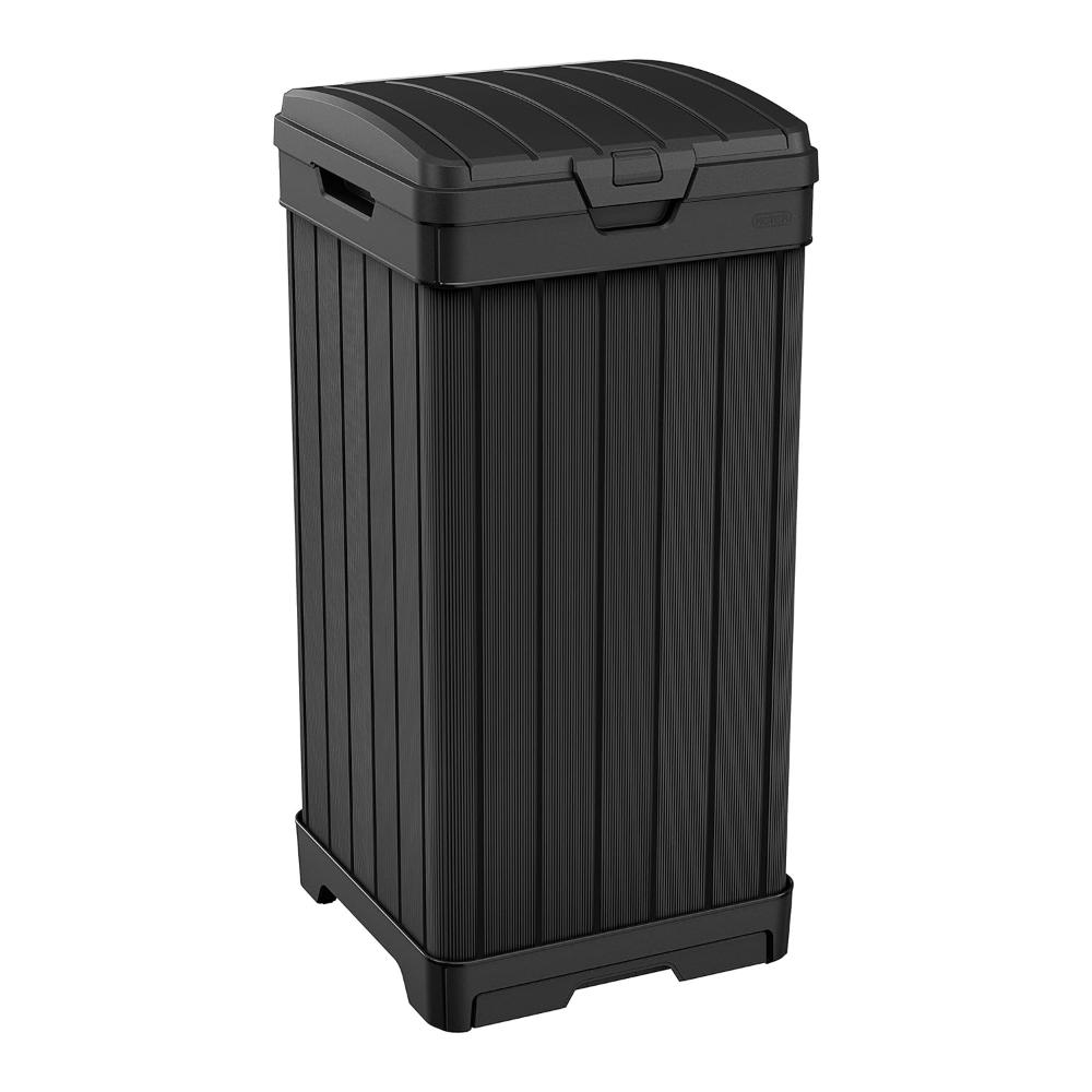 Keter Baltimore 38-Gallon Outdoor Trash Can w/ Lid and Drip Tray