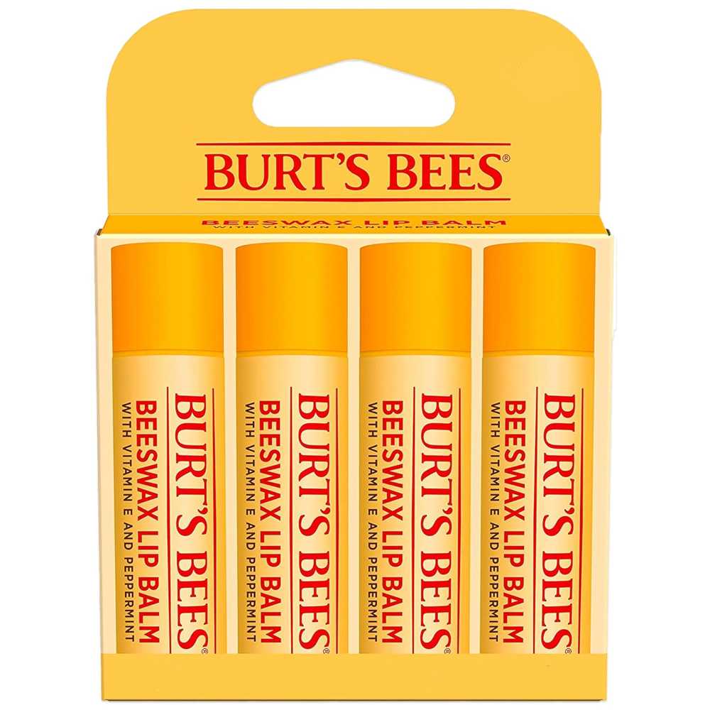 4-Pack Burt's Bees Original Beeswax Natural Lip Balm
