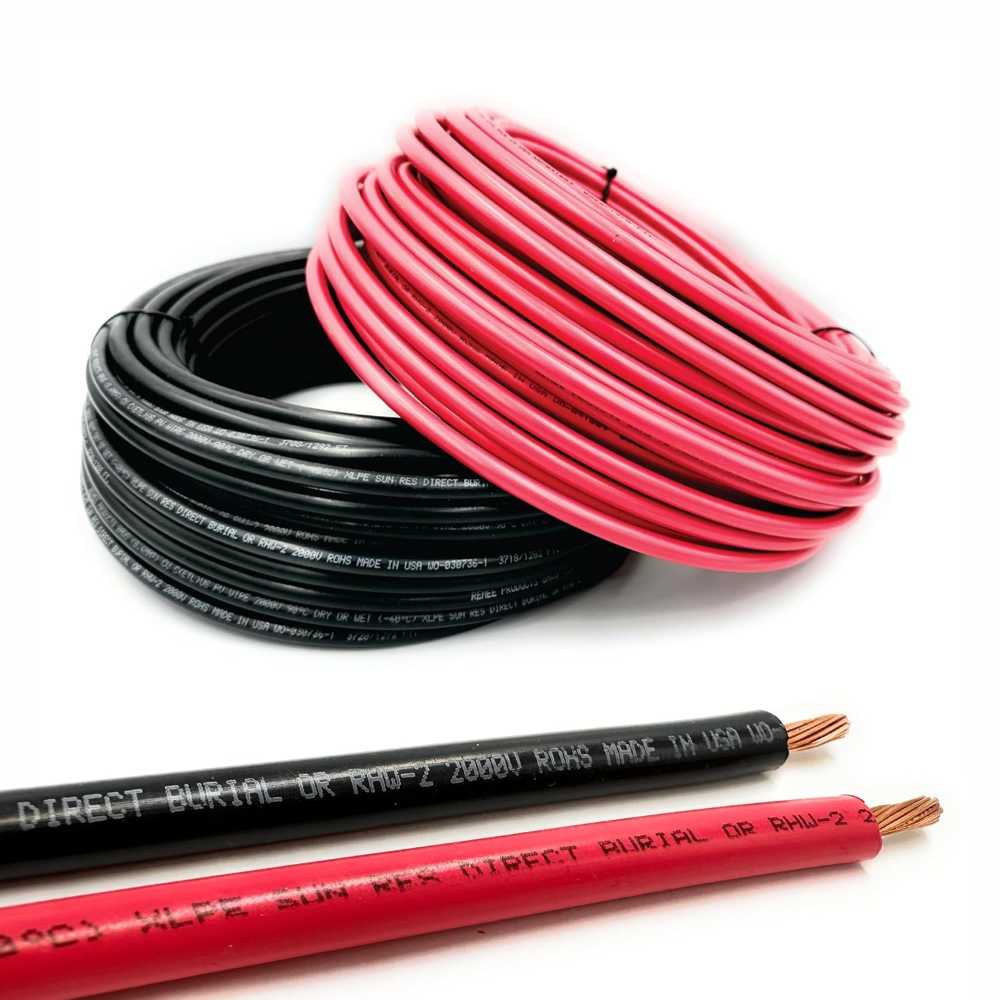 National Wire & Cable 2x100' 8-Gauge Pure Copper Professional Solar Wire