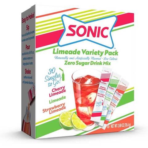 30-Pack Sonic Singles To Go Powdered Drink Mix (Limeade Variety Pack)