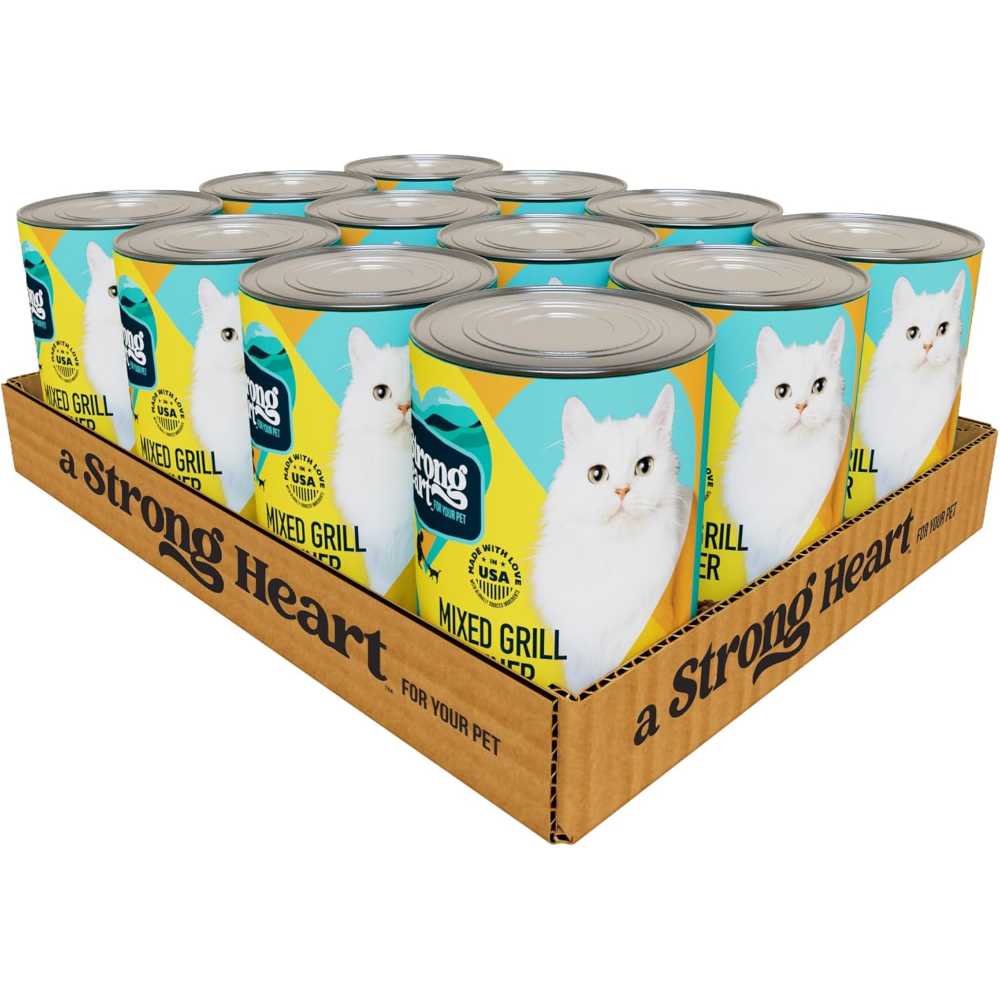 12-Pack A Strong Heart Canned Wet Cat Food, 13.2 oz. (Various Flavors)