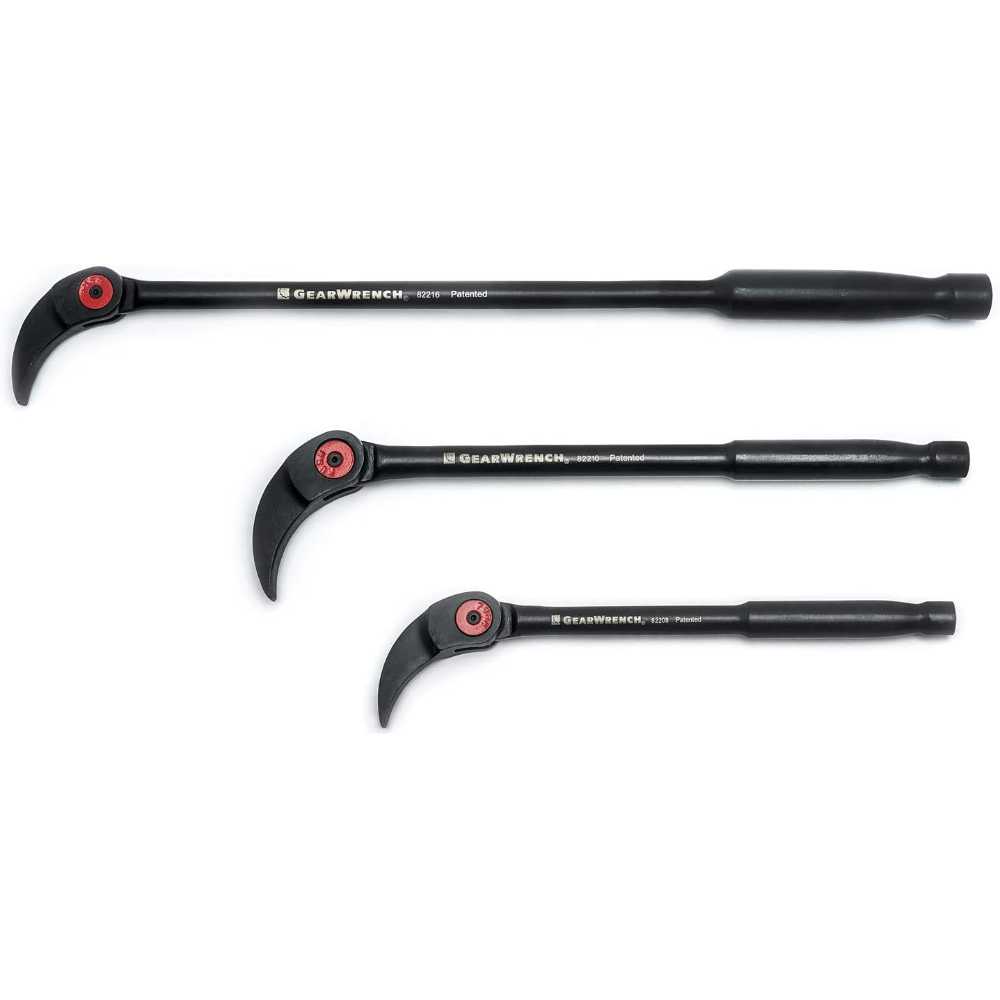 GEARWRENCH 3-Piece Indexing Pry Bar Set (8", 10", 16")