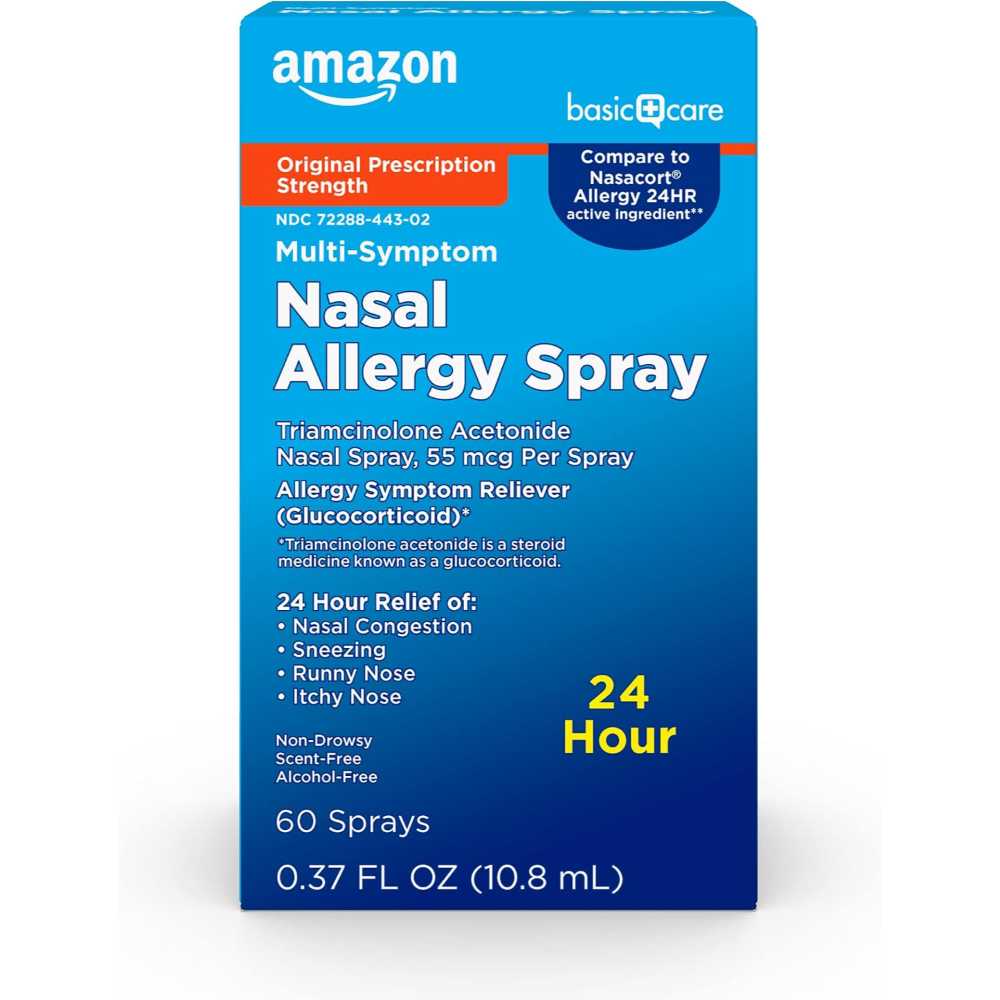 Amazon Basic Care Multi-Symptom Nasal Allergy Spray (60-Sprays)