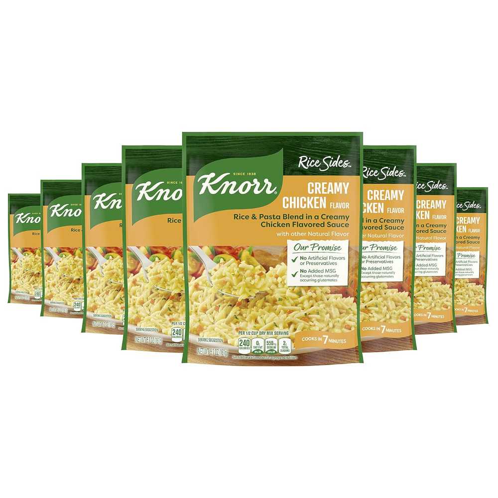 8-Pack Knorr Creamy Chicken Rice Sides Dish, 5.7 oz.