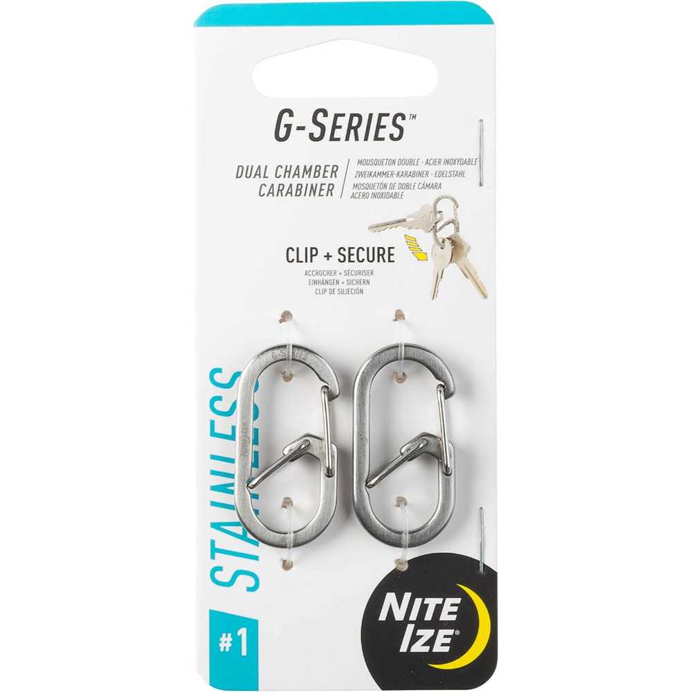 2-Pack Nite Ize G-Series Dual Chamber Carabiner (Size #1)