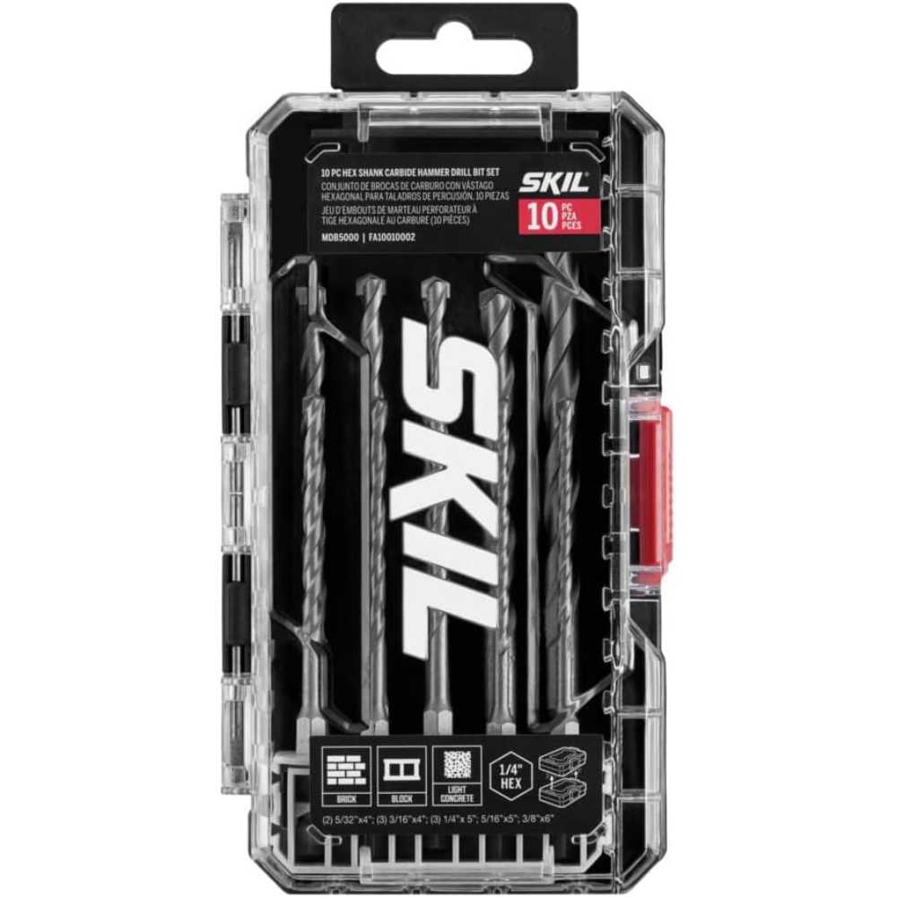 SKIL 10-Piece Hex Shank Carbide Hammer Drill Bit Set