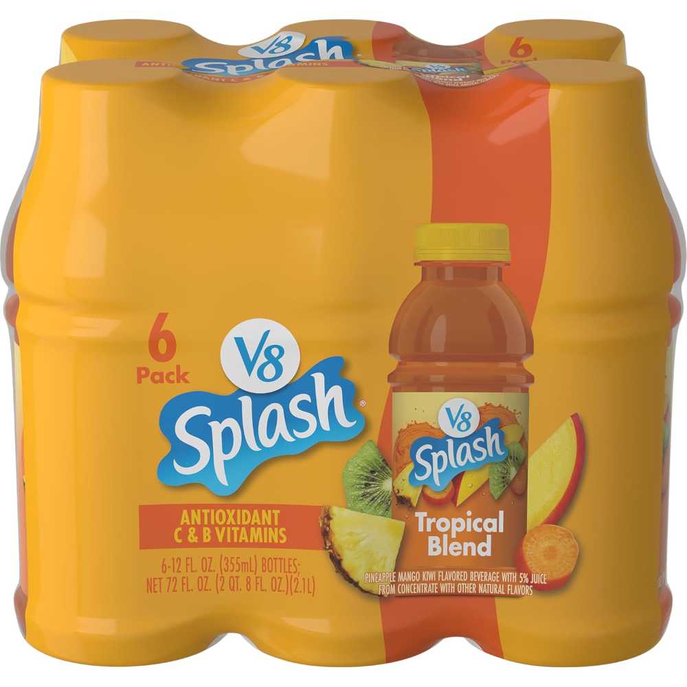 6-Pack V8 Splash Tropical Blend Beverage, 12 oz.