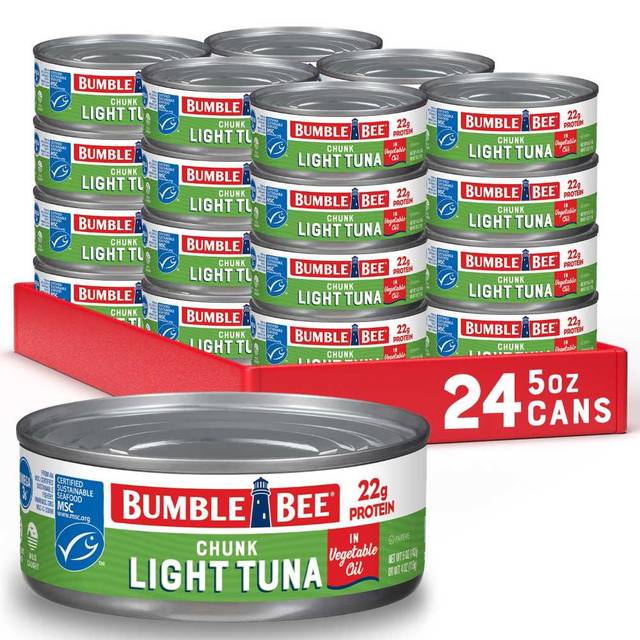 24-Pack Bumble Bee Chunk Light Tuna in Oil, 5 oz. ($0.70/Each)