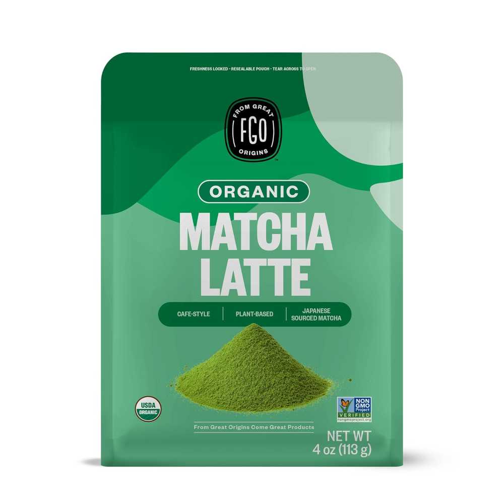 FGO Organic Matcha Latte Powder, 4 oz.